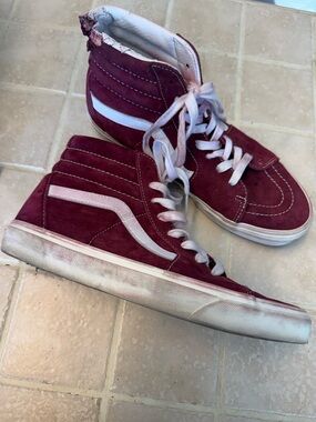 Maroon High-Top Vans